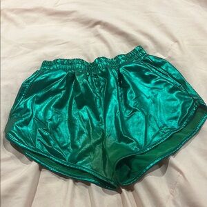 Metallic Green Women's Shorts
